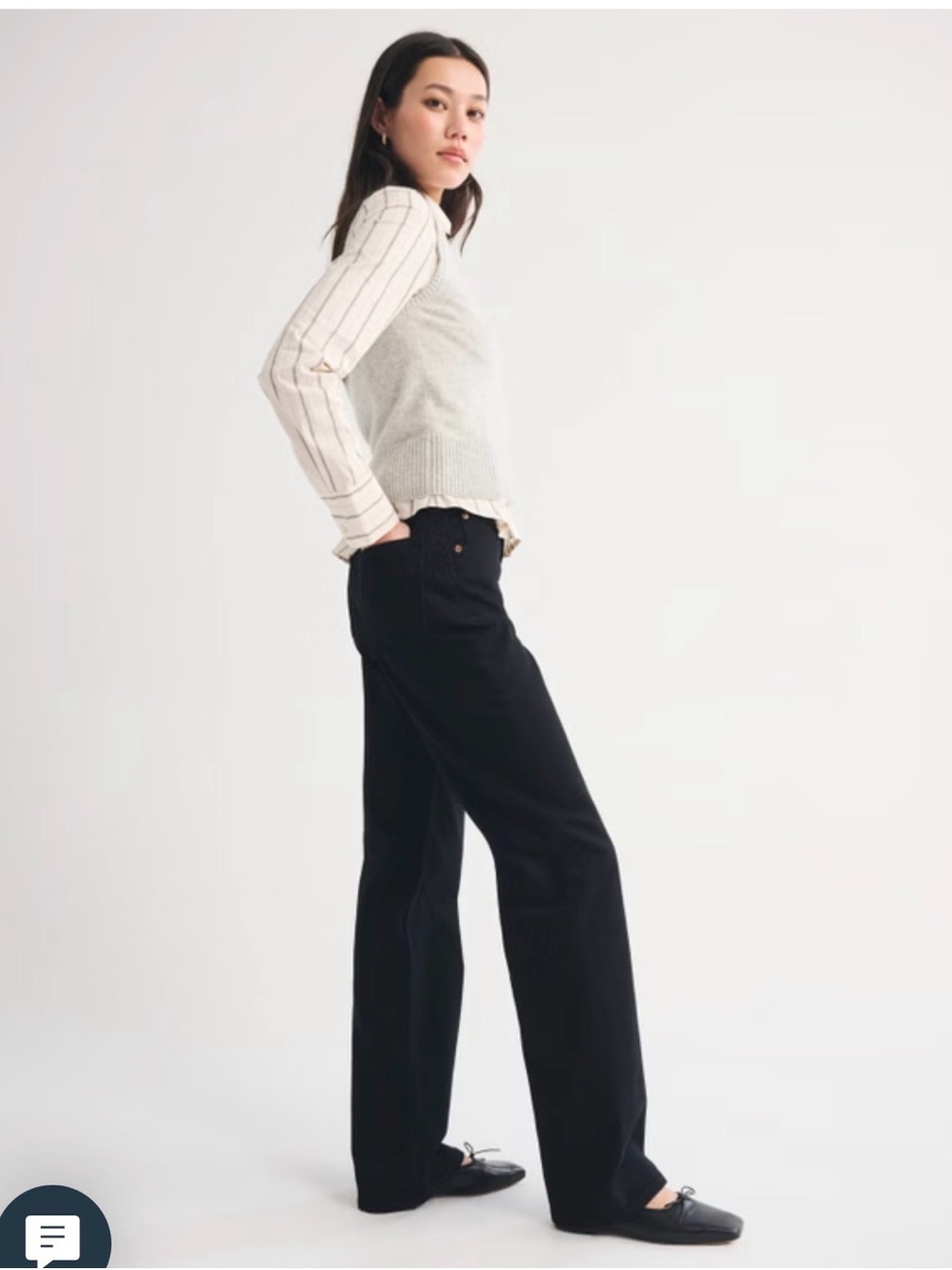 Abercrombie & Fitch Women's high rise 90’s relaxed black Jeans size 26R NWT